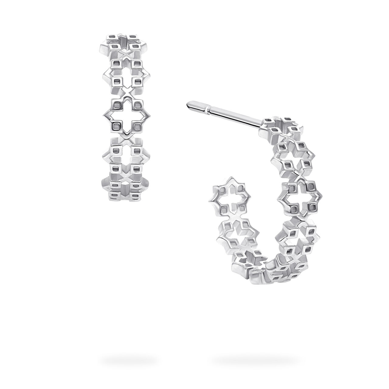 Birks Iconic Sterling Silver Muse 18 mm Hoop Earrings image number 0