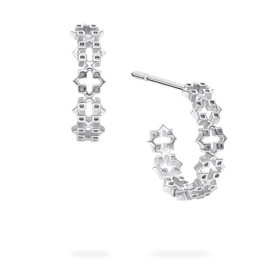 Birks Iconic Sterling Silver Muse 18 mm Hoop Earrings image number 0