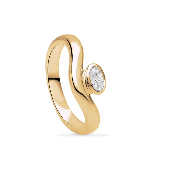 Birks Essentials Yellow Gold Diamond Ring image number 2