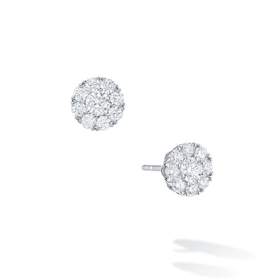 bijoux birks snowflake round diamond stud earrings image number 0