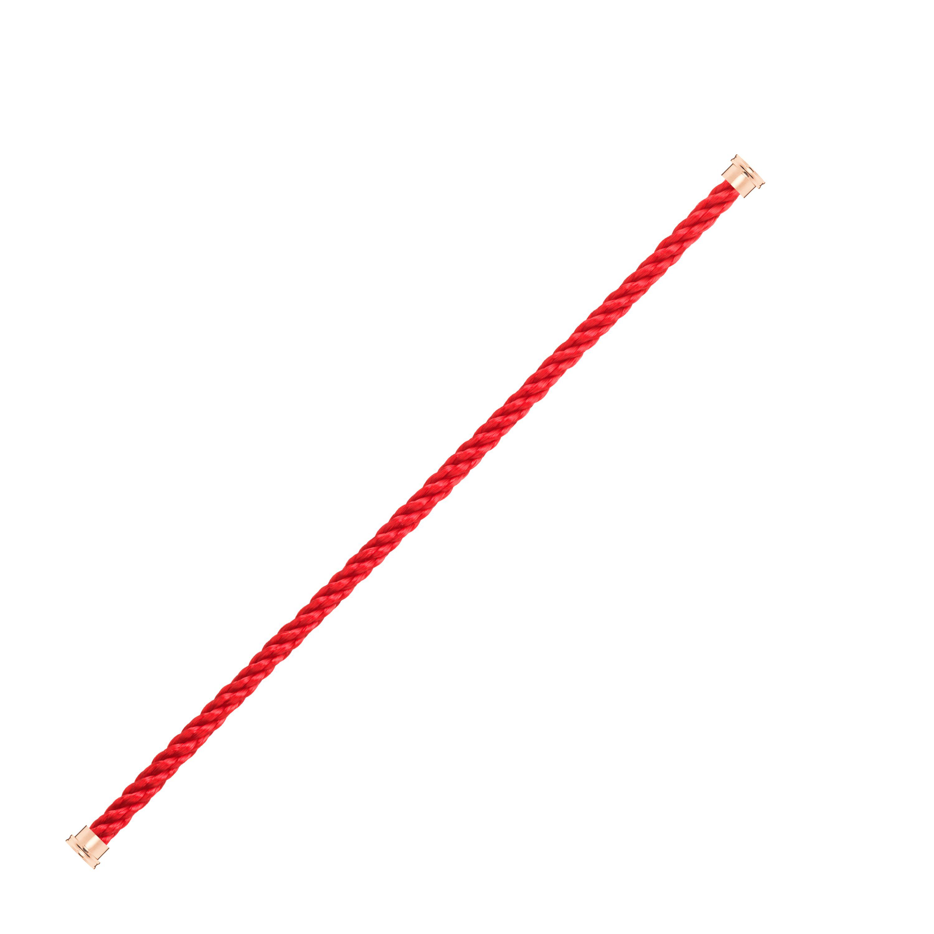 Rose Gold Plated Stainless Steel Large Red Cable