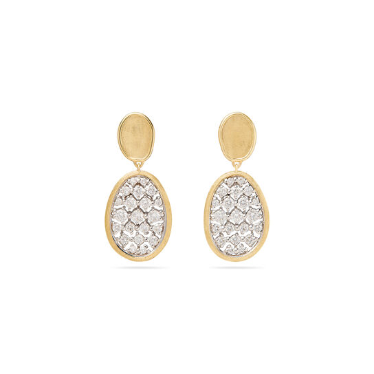 Marco Bicego Lunaria Yellow Gold and Diamond Drop Earrings image number 0