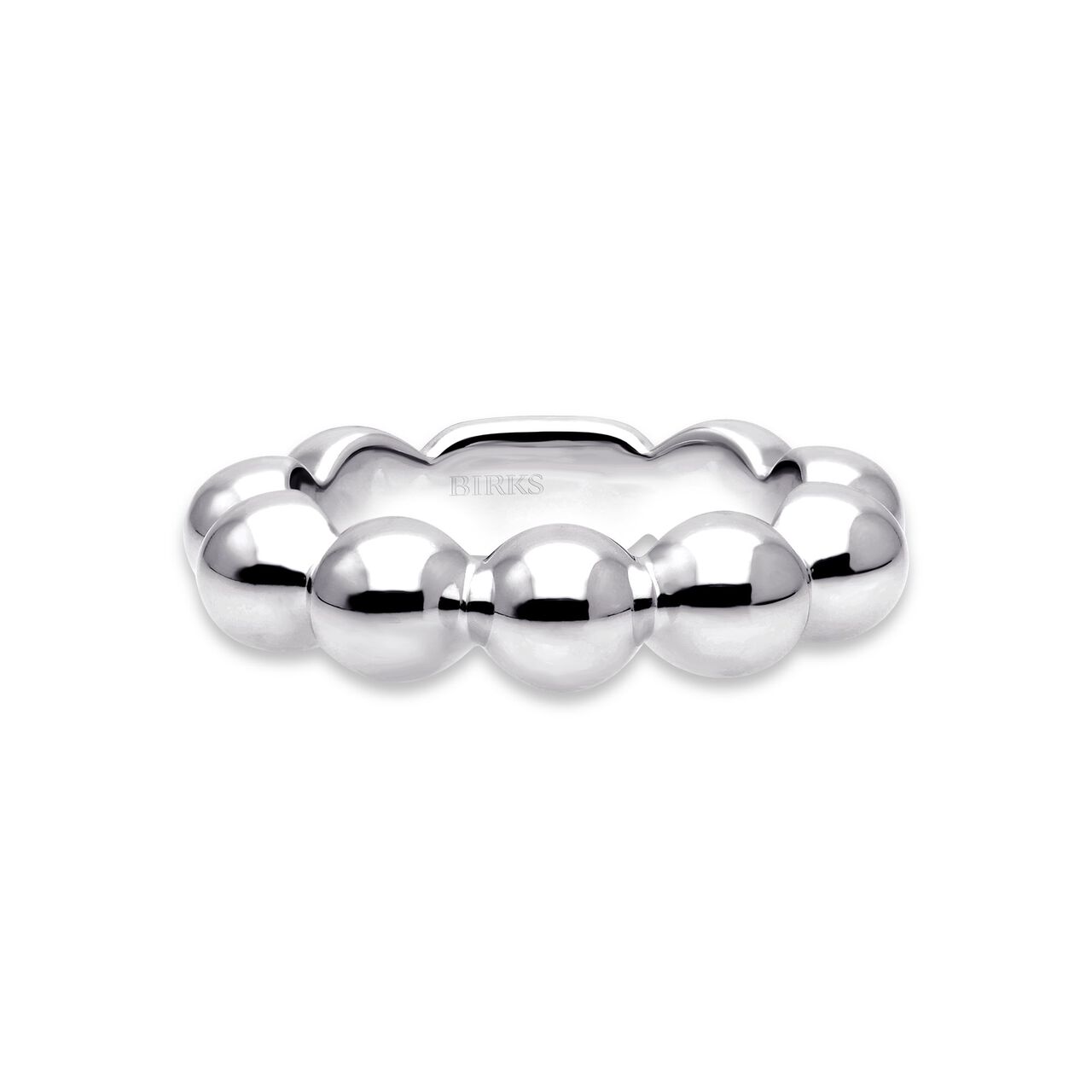 Birks Essentials Silver Beaded Ring image number 0