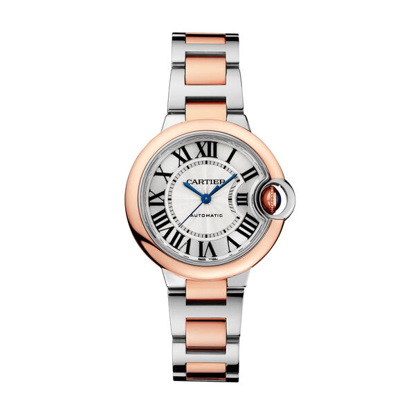 Ballon Bleu de Cartier 33 mm automatique en or rose et acier inoxydable