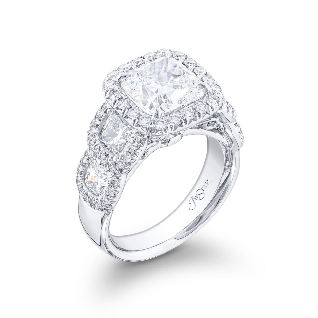 jb star 3 stones diamond ring 7134 008 standing image number 1