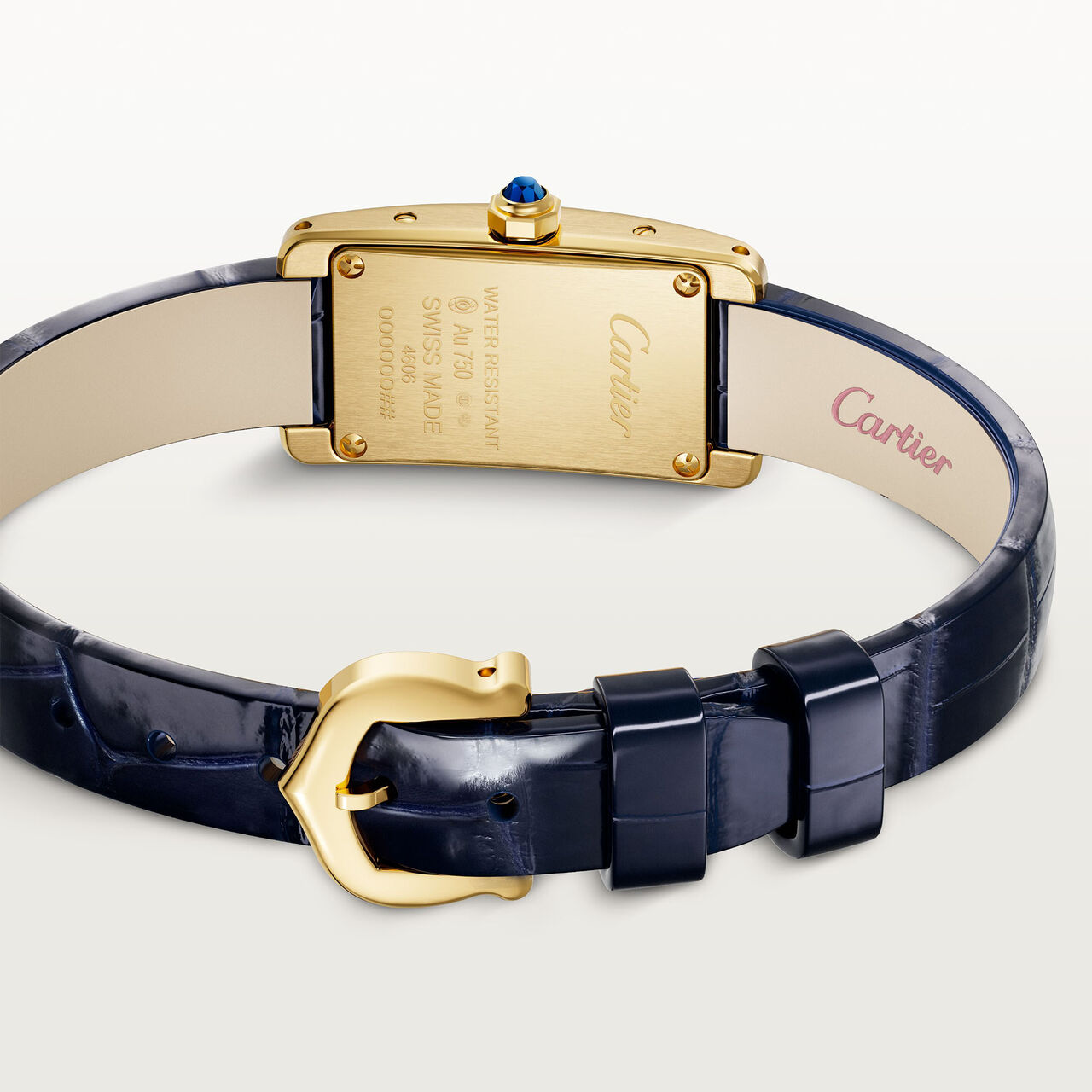 Cartier Tank Am&eacute;ricaine 28 X 15 mm quartz en or jaune, mini mod&egrave;le image number 4