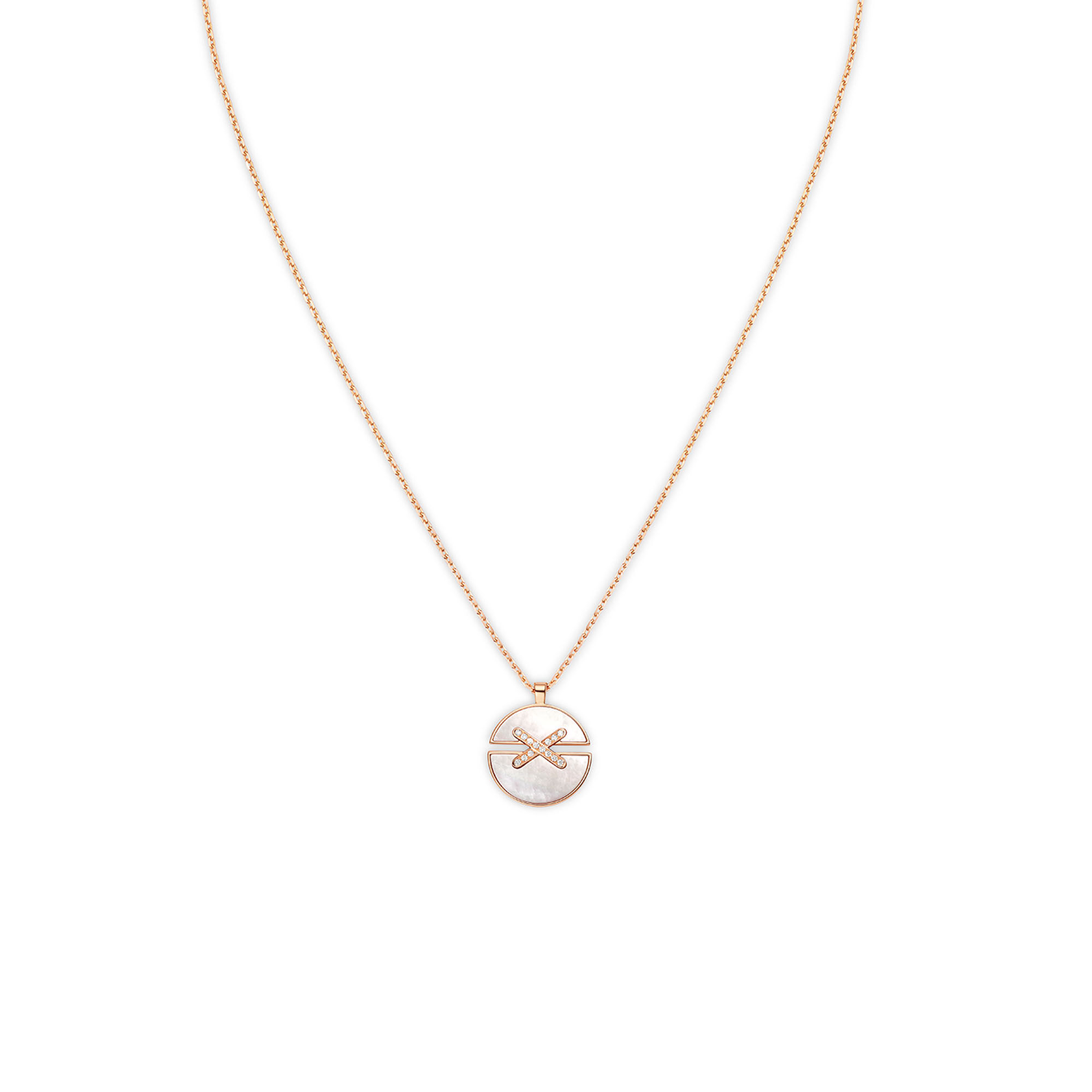 Jeux De Liens Harmony Medium Rose Gold, Mother-of-Pearl and Diamond Pendant