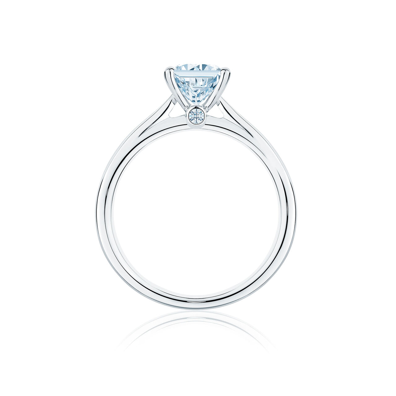 bijoux birks 1879 princess cut solitaire diamond engagement ring image number 3