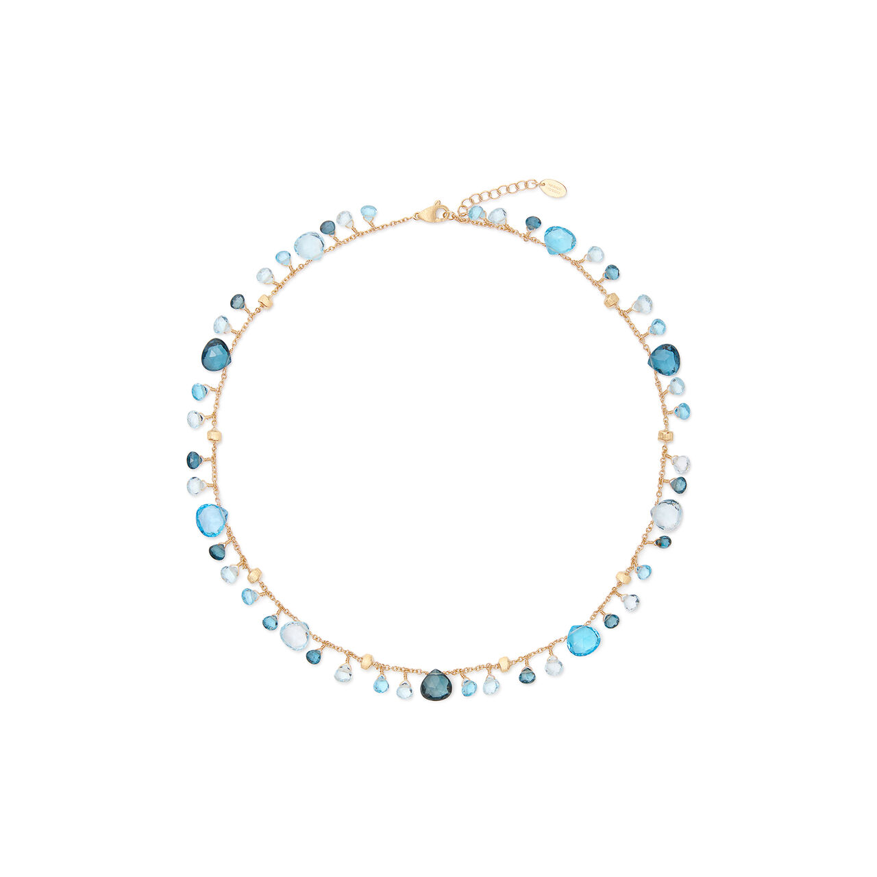 Collier Paradise en or jaune avec topazes bleues image number 0