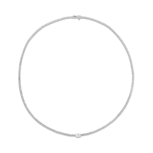 Collier en Or Blanc avec Diamants