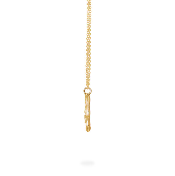 Zodiac Aquarius Pendant in Yellow Gold
