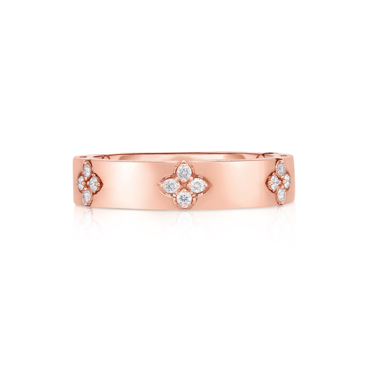 L5ove In Verona Rose Gold and Diamond Narrow Ring-6.5 image number 0