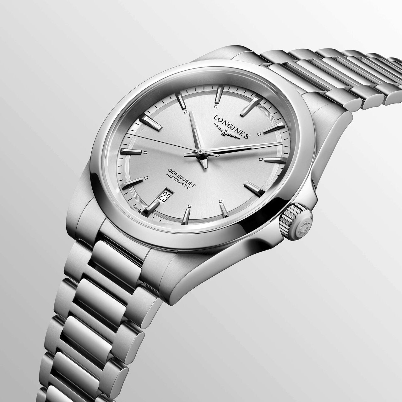 Longines Conquest Automatic 41 mm Stainless Steel L3.830.4.72.6 Angle image number 2