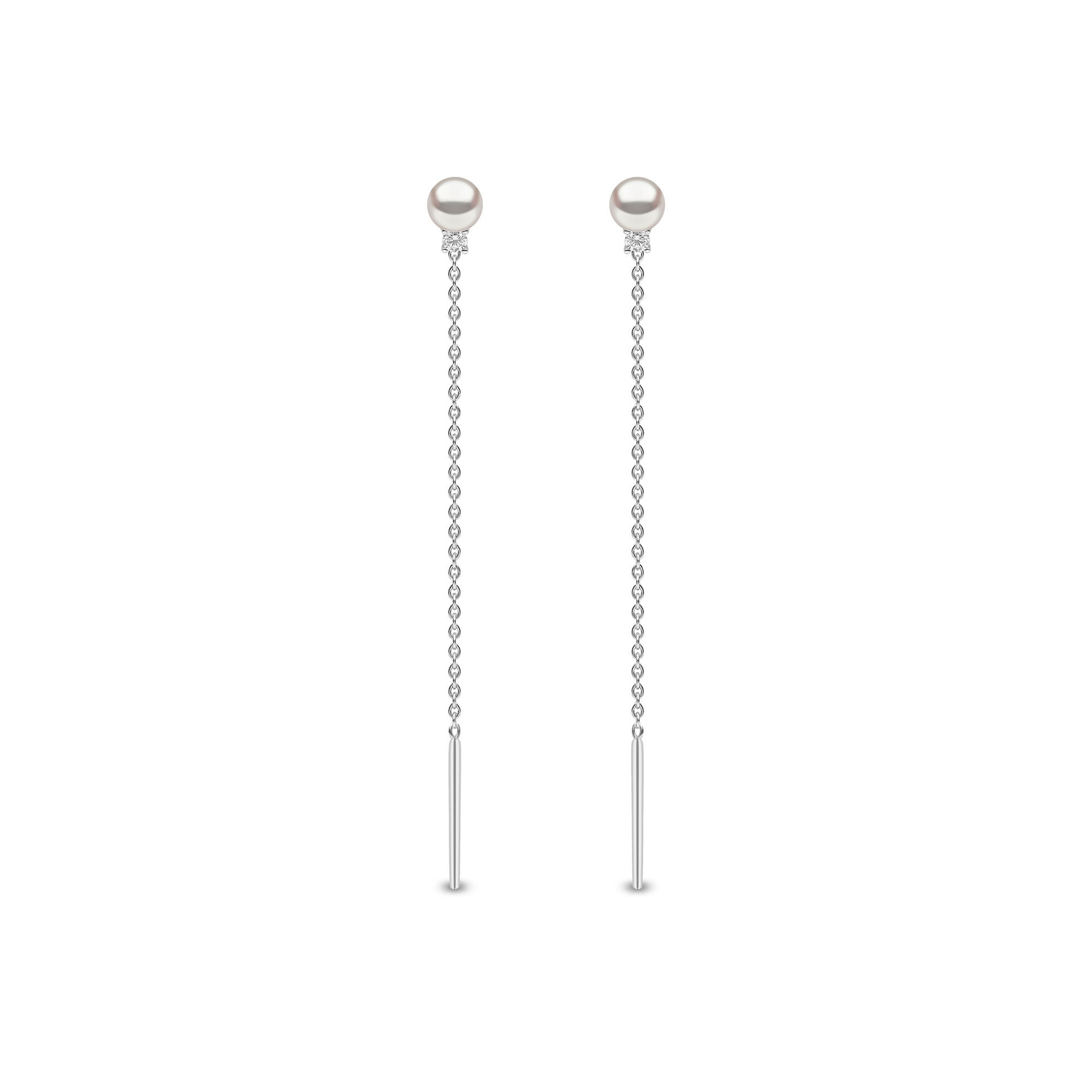 White gold chain earrings top