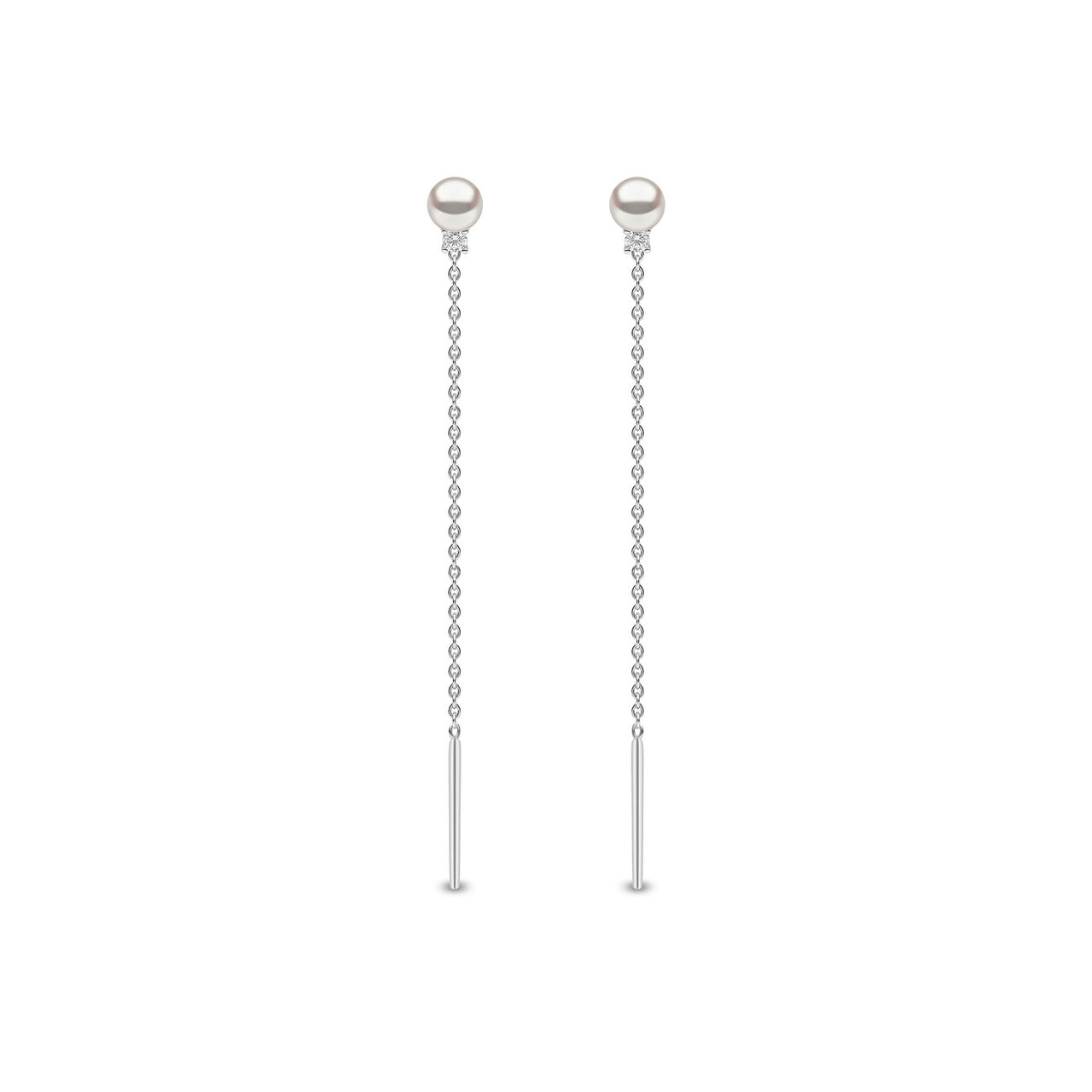 yoko london white gold pearl chain earrings tem0237 7f front image number 0