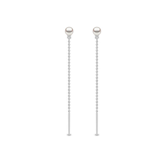 yoko london white gold pearl chain earrings tem0237 7f front image number 0