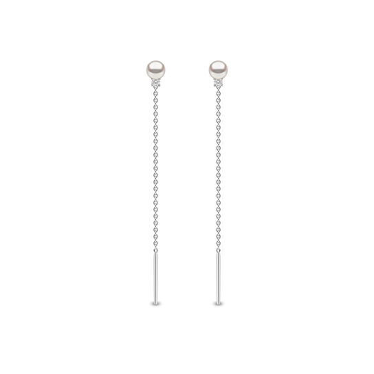 yoko london white gold pearl chain earrings tem0237 7f front image number 0