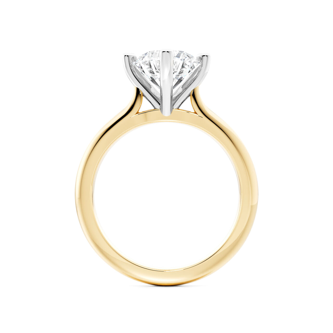 Birks Nordic Light Yellow Gold Round Solitaire Diamond Engagement Ring image number 2