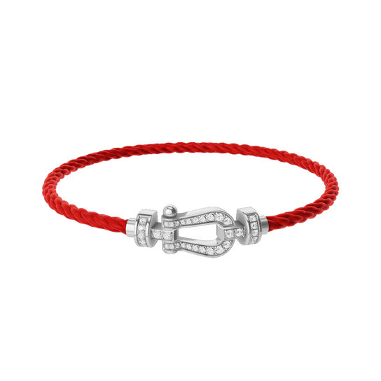 Force 10 Medium White Gold and Diamond Pavé Cable Bracelet image number 0