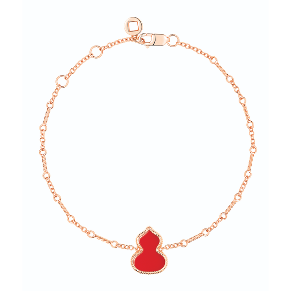 Wulu Rose Gold and Red Agate Bracelet