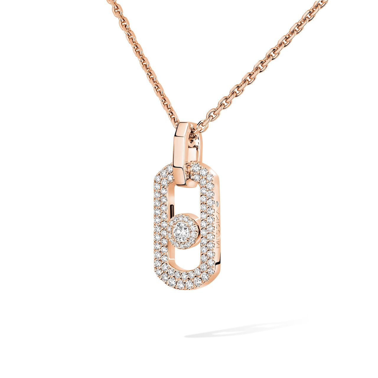 Messika So Move Rose Gold and Diamond Pav&eacute; Pendant image number 2
