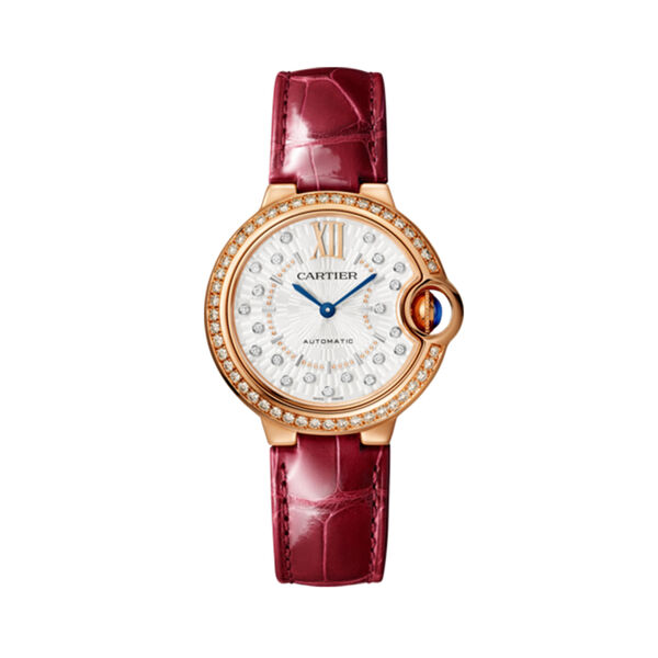 Ballon Bleu de Cartier 33 mm automatique en or rose et diamants
