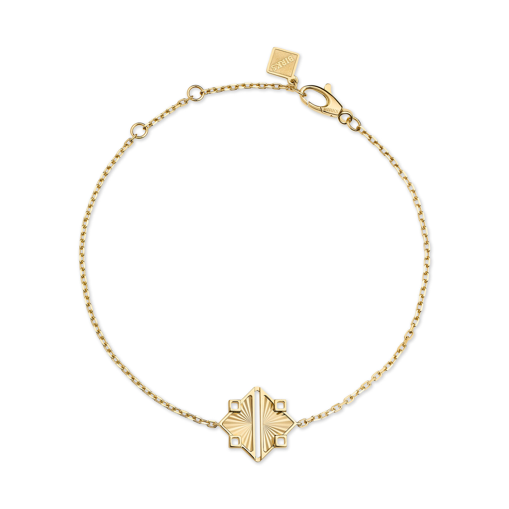 Guilloché Yellow Gold Bracelet, Small