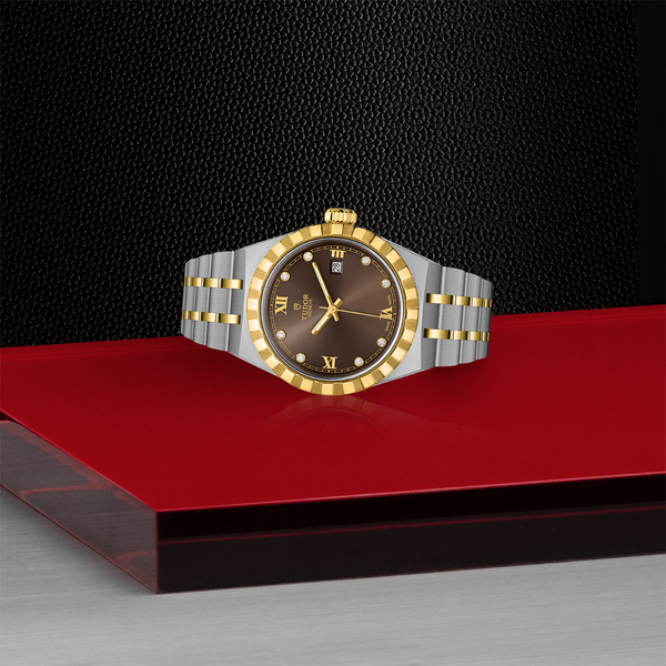 TUDOR Royal Automatic 28 mm Yellow Gold, Stainless Steel and Diamond