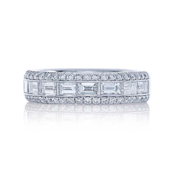 Emerald-Cut Channel-Set Diamond Wedding Band