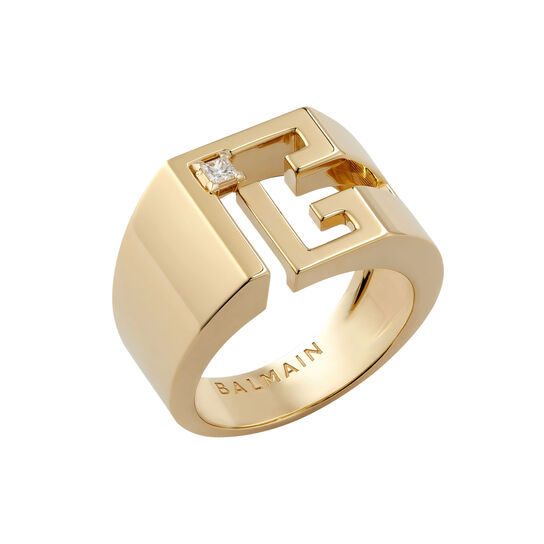 Labyrinth PB Yellow Gold and Diamond Ring image number 3