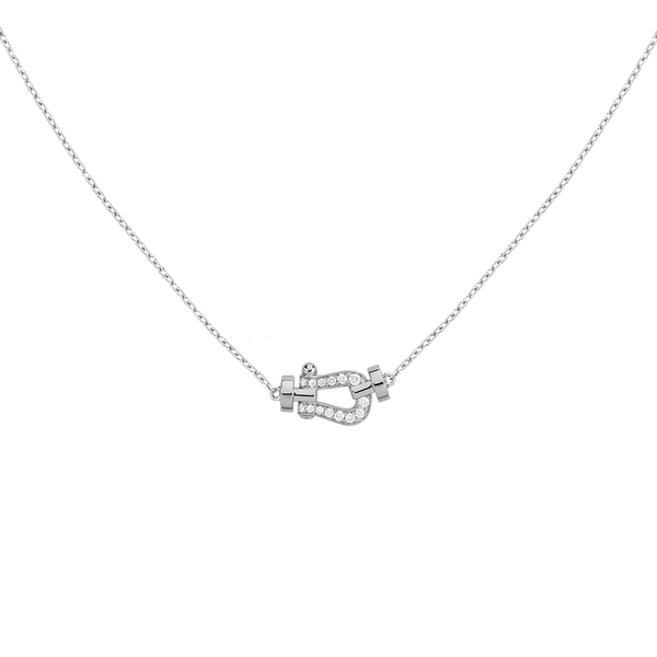 Force 10 Small White Gold and Diamond Pavé Pendant