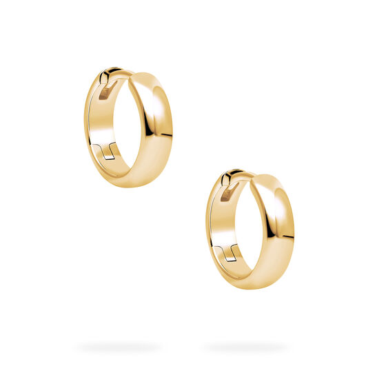 Birks Essentials Yellow Gold Huggie Earrings, 13 mm image number 3