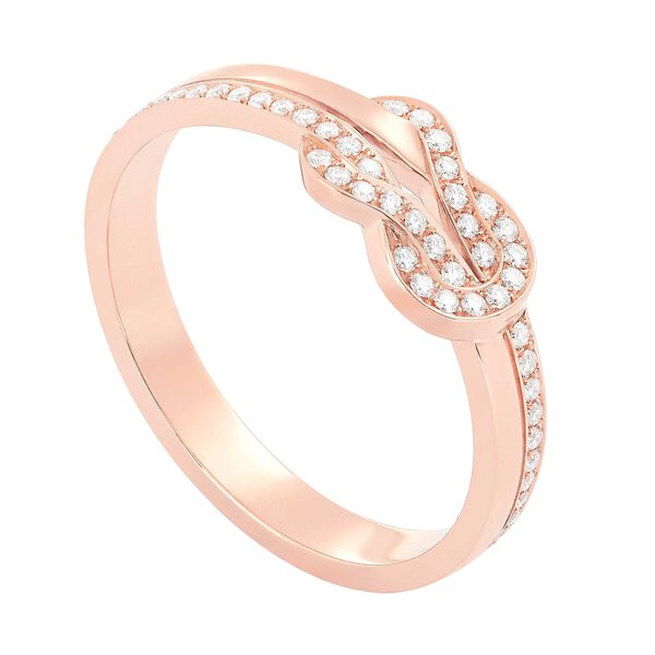 Chance Infinie Rose Gold Diamond Pavé Ring