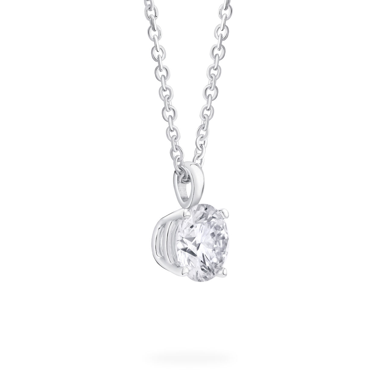bijoux birks blue round solitaire diamond pendant image number 2