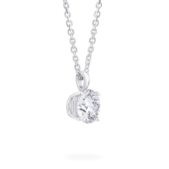 bijoux birks blue round solitaire diamond pendant image number 2
