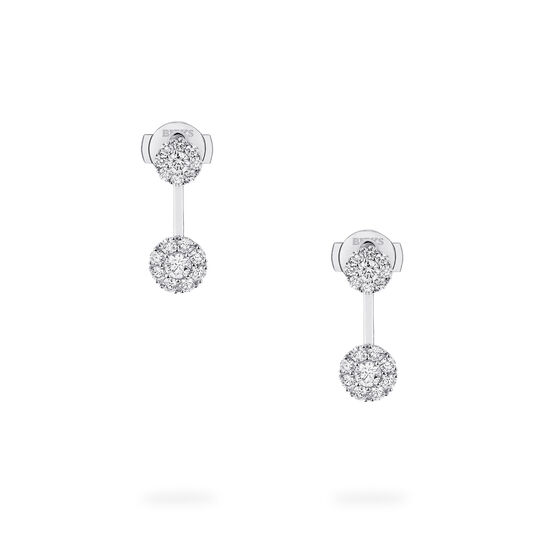 Birks Snowflake Boucles d'oreilles type balancier en grappe de diamants, petite image number 3
