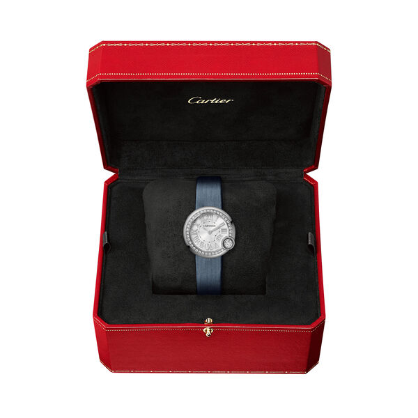 Ballon Blanc de Cartier 26 mm quartz en acier inoxydable et diamants