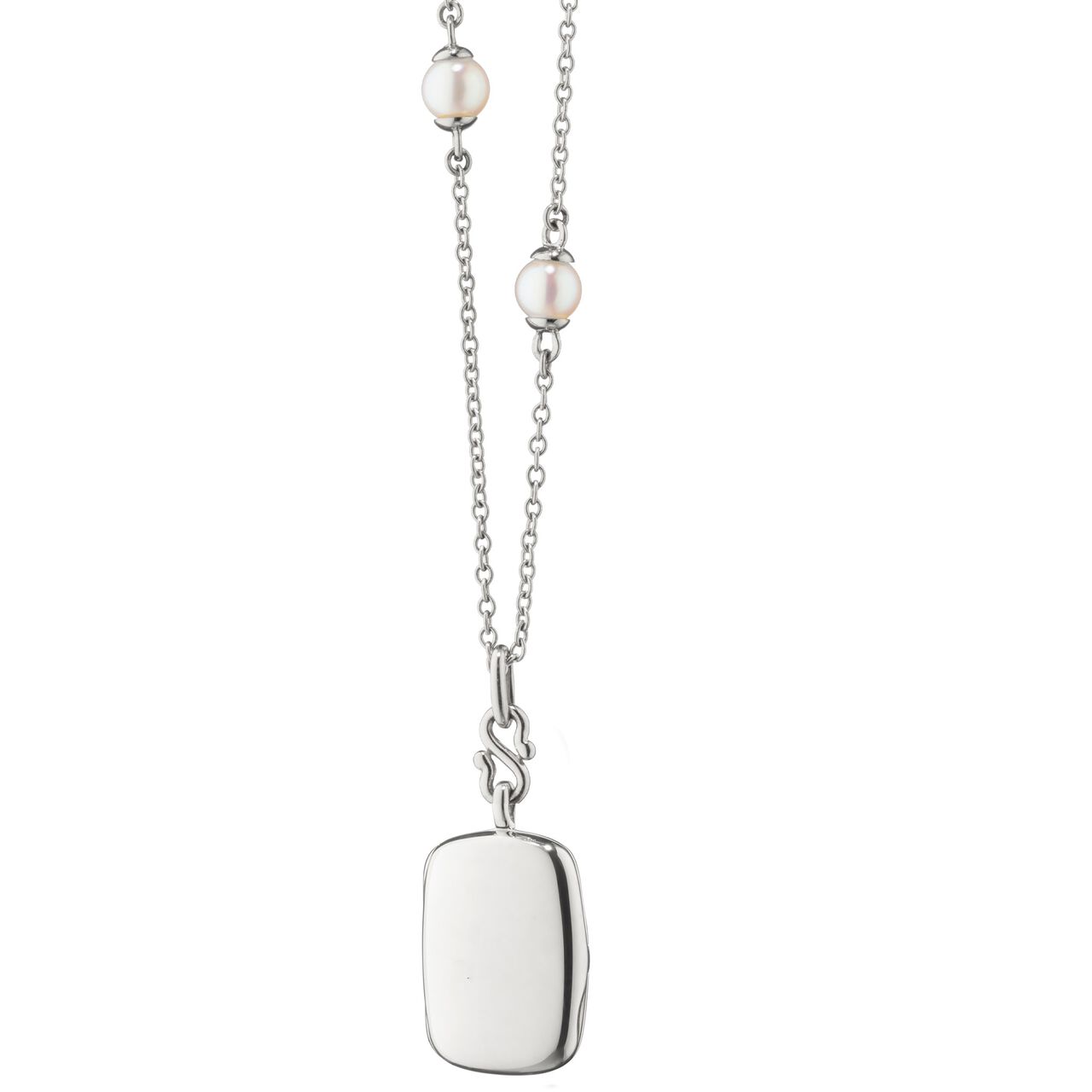 Monica Rich Kosann Slim Lockets Britt Silver and Pearl Pendant image number 0