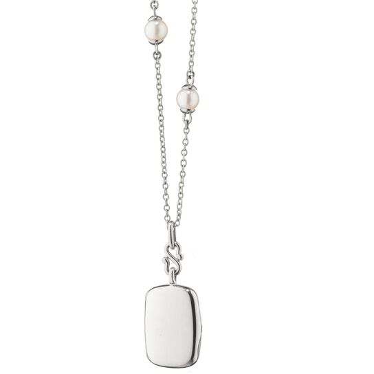 Monica Rich Kosann Slim Lockets Britt Silver and Pearl Pendant image number 0