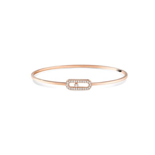 Messika Move Uno Small Rose Gold and Diamond Flex Bangle image number 0
