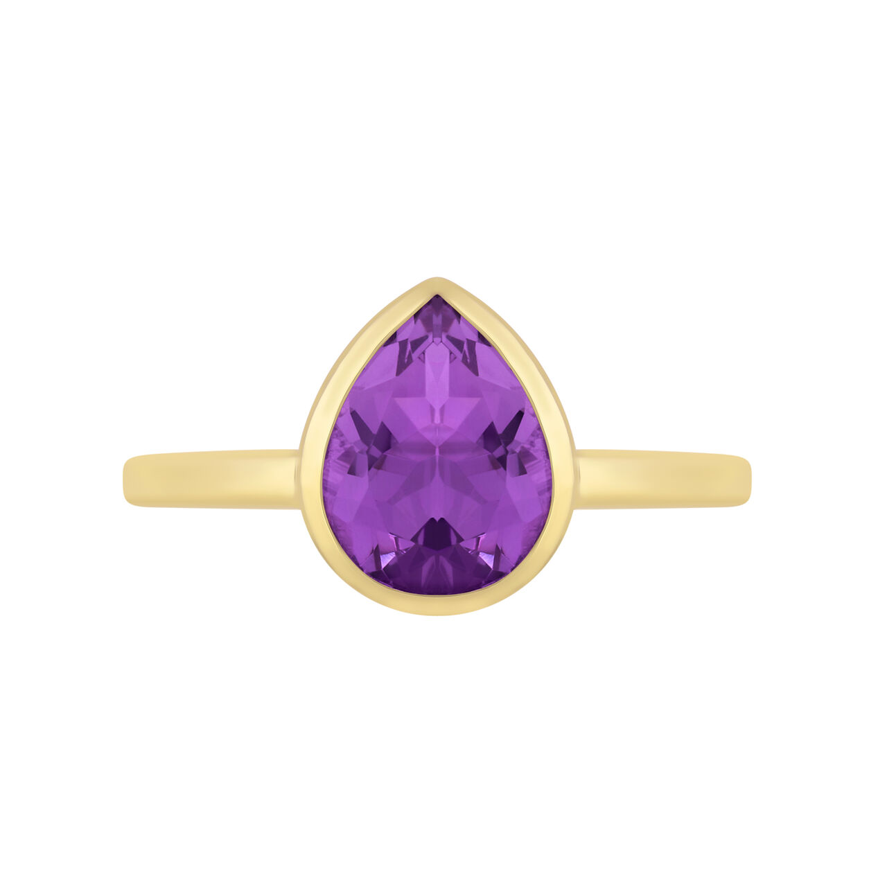 Bague am&eacute;thyste rose, 1.68ct en or jaune. image number 0