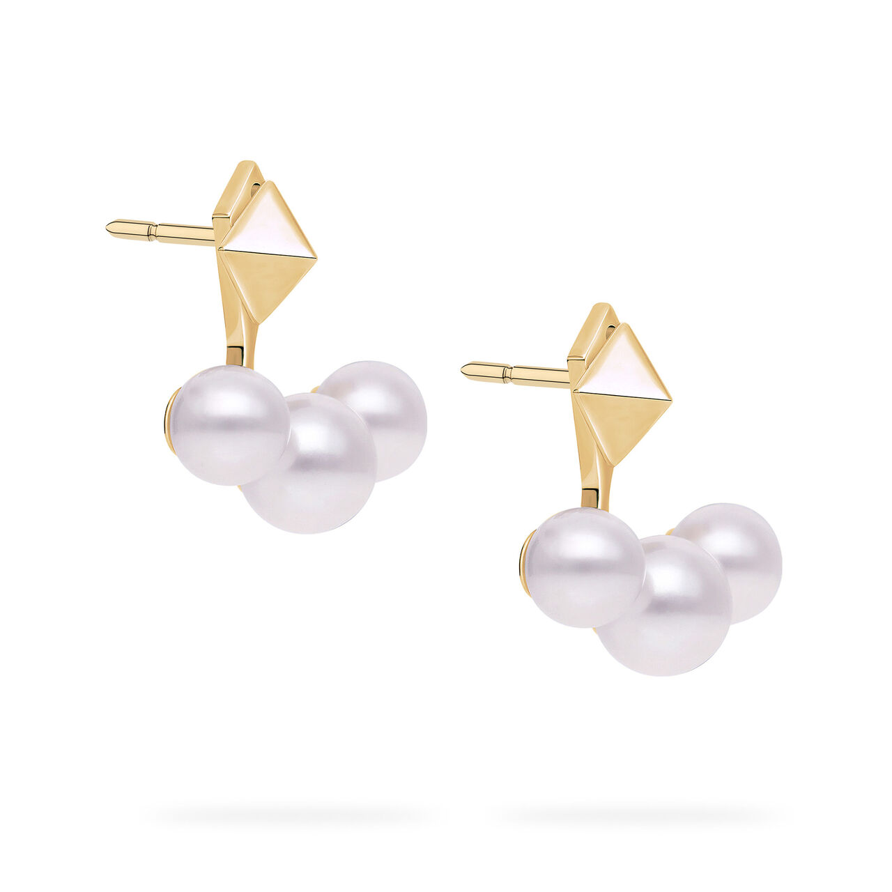 Birks Rock & Pearl Clous d'oreilles en or jaune avec perles image number 3