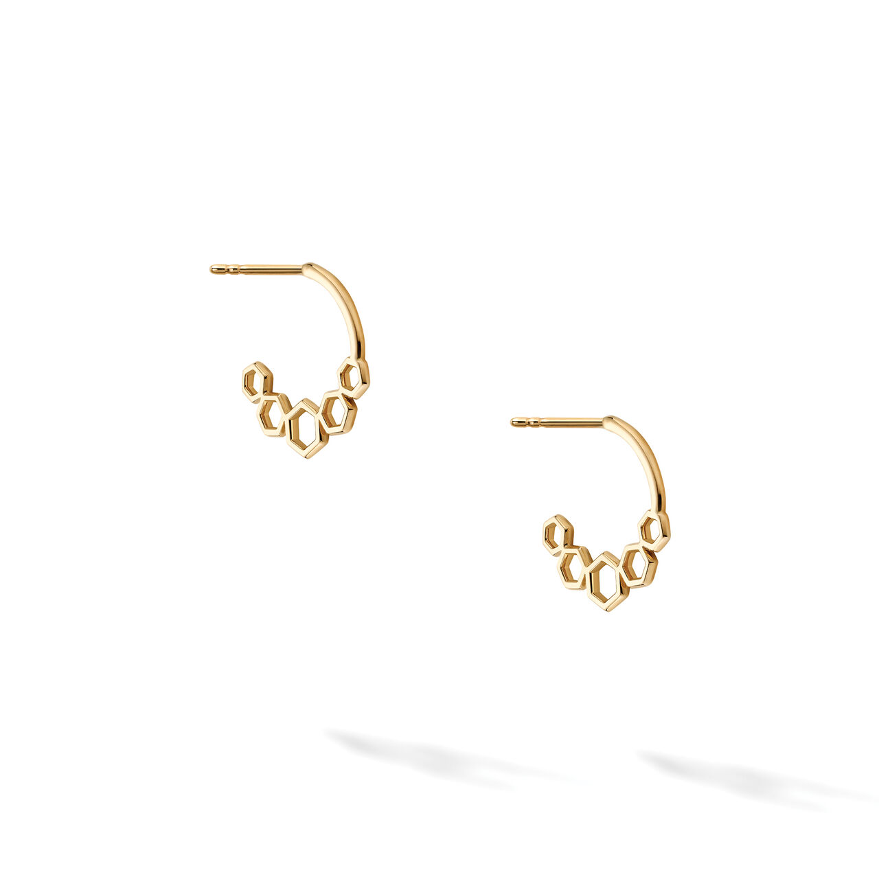 Boucles d’oreilles anneaux en or jaune image number 3