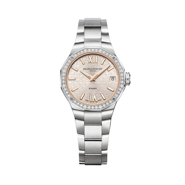 Riviera Quartz 33 mm Stainless Steel and Diamond