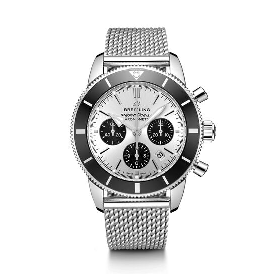 maison birks breitling superocean heritage b01 chronograph 44 steel silver ab0162121g1a1 image number 0