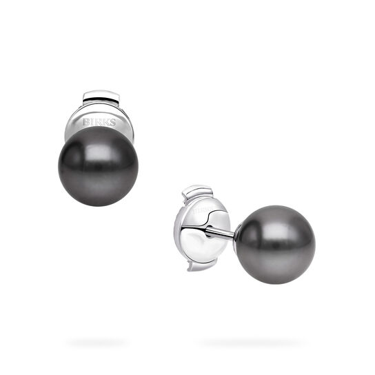 Birks Pearls Boucles d'oreilles en perles de Tahiti de 8,5 &agrave; 9 mm, en or blanc image number 0