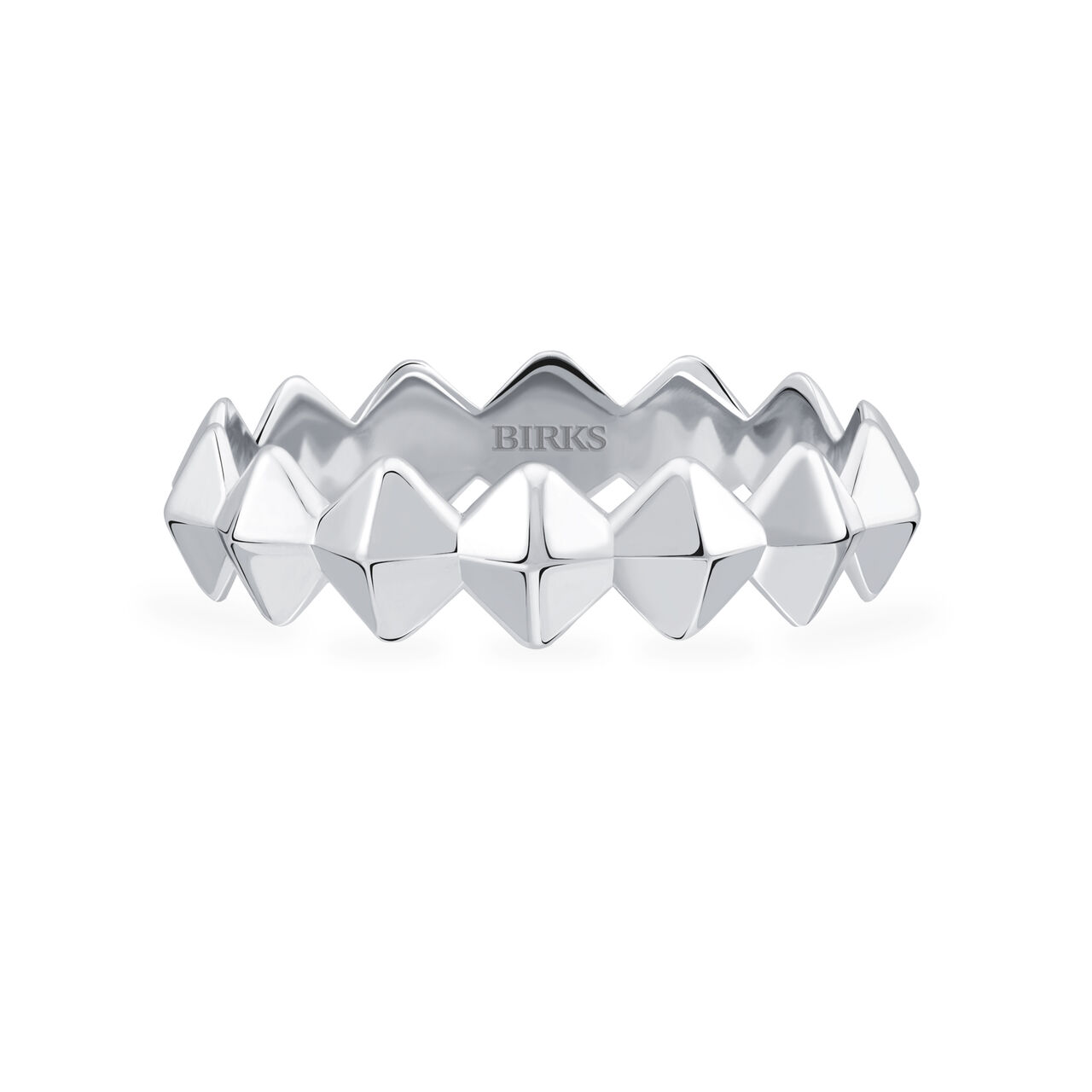 bijoux birks iconic silver stackable rock pearl ring image number 0