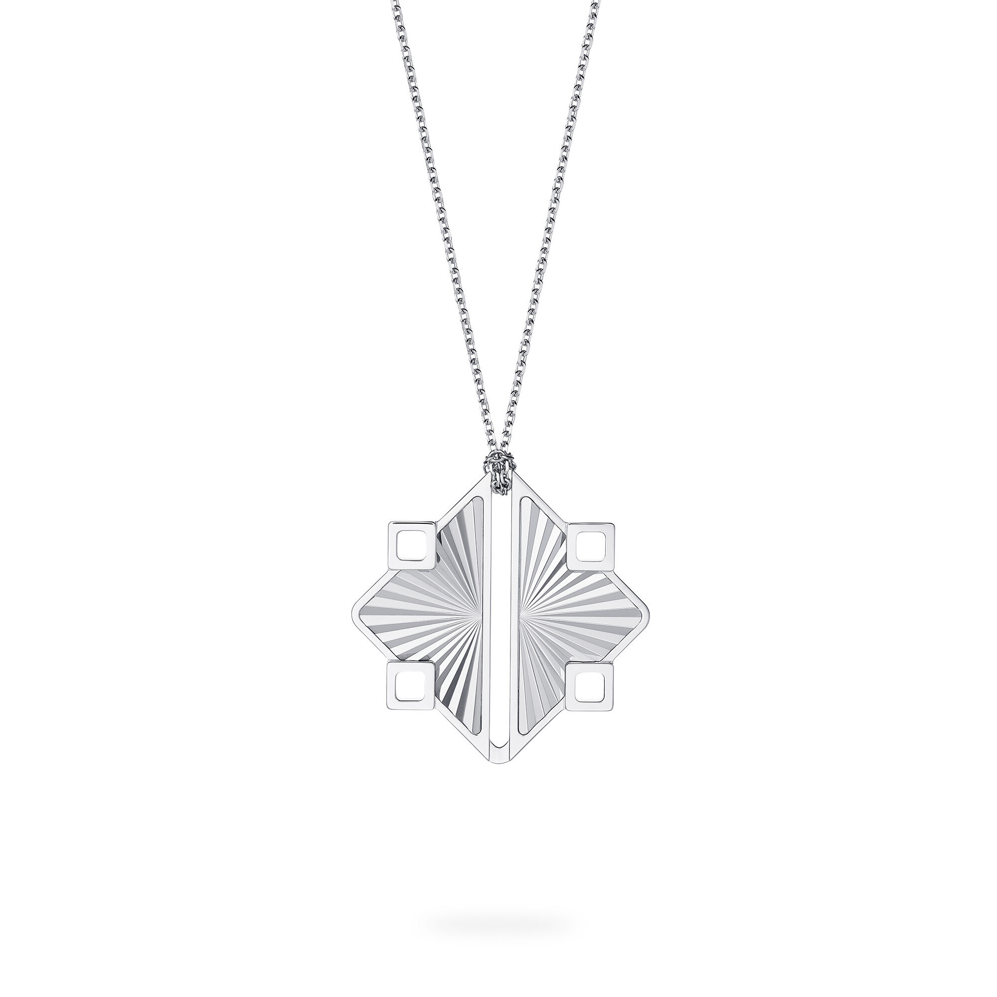 Guilloché Sterling Silver Pendant, X-Large (35MM)