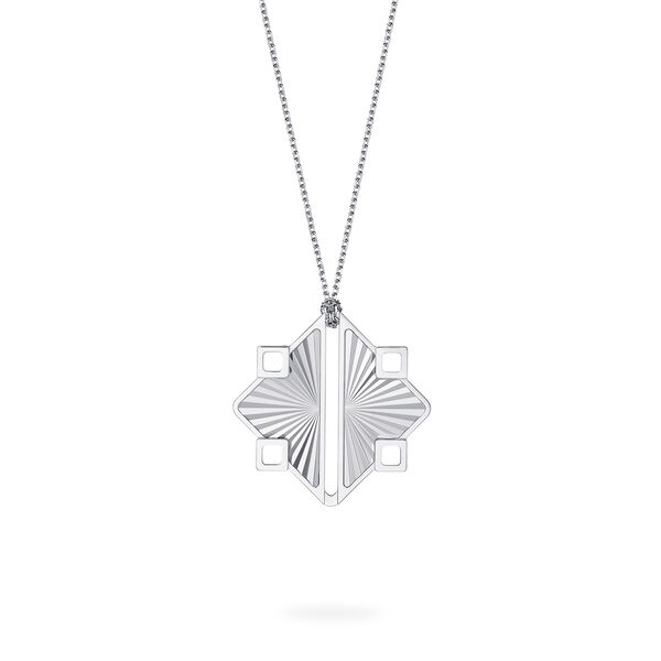 Guilloché Sterling Silver Pendant, X-Large (35MM)