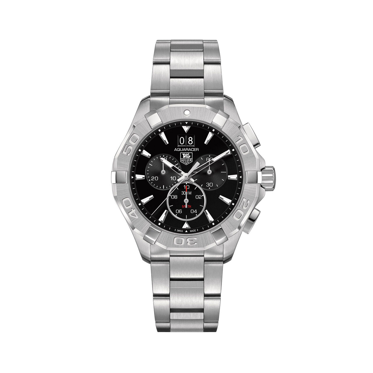 maison birks tag heuer aquaracer quartz chronograph steel 43mm cay1110 ba0927 image number 0